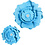 Creativ Company Papieren bloemen, d 15+25 cm, 230 gr, lichtblauw, 2 stuk/ 1 doos
