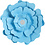 Creativ Company Papieren bloemen, d 15+25 cm, 230 gr, lichtblauw, 2 stuk/ 1 doos