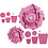 Creativ Company Papieren bloemen, d 15+25 cm, 230 gr, lichtrood, 2 stuk/ 1 doos