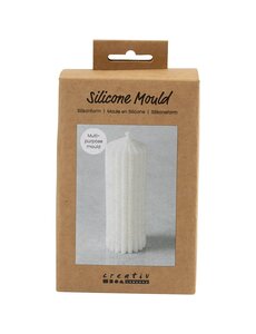 Creativ Company Siliconen Vorm, Geribbelde cilinder, H: 12 cm, d 4 cm, 1 stuk/ 1 doos