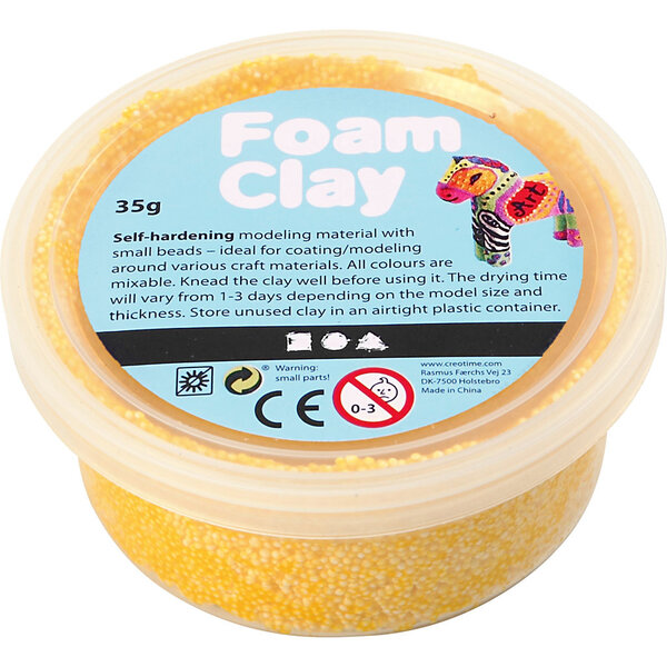 Foam Clay Foam Clay®, geel, 35 gr/ 1 Doosje