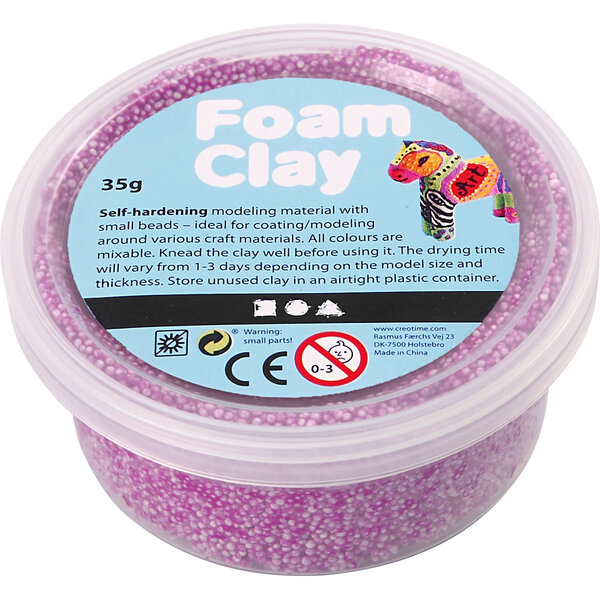 Foam Clay Foam Clay®, neon paars, 35 gr/ 1 Doosje