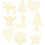 Creativ Company Houten decoraties, Kerst, afm 7-8 cm, 72 stuk/ 1 doos