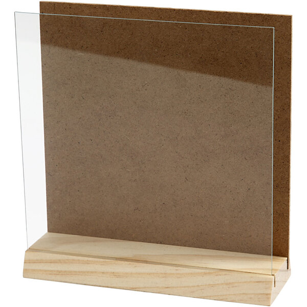 Creativ Company 3D plaat met glas, afm 15x15 cm, 1 set