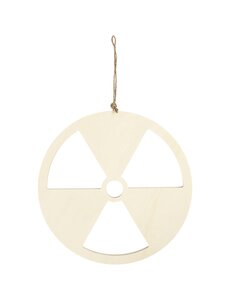 Creativ Company Schild, Geen kernenergie, afm 21,3 cm, dikte 0,9 cm, 1 stuk