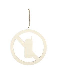 Creativ Company Schild, Geen mobiele telefoons, afm 21,3 cm, dikte 0,9 cm, 1 stuk