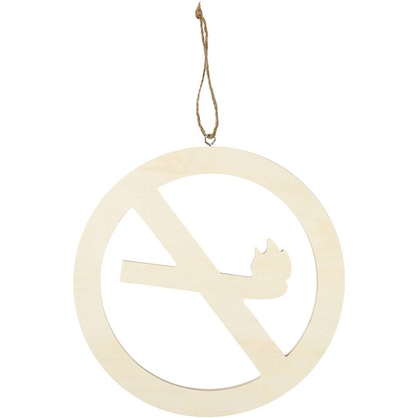 Creativ Company Schild, Niet roken, afm 21,3 cm, dikte 0,9 cm, 1 stuk