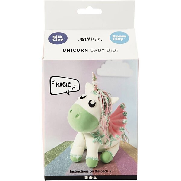 Silk Clay Funny Friends, unicorn, groen, 1 doos