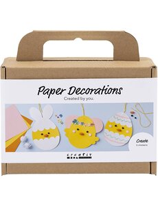 Creativ Company Mini Hobbyset Decoraties van Papier, Karton met decoratie, 1 set
