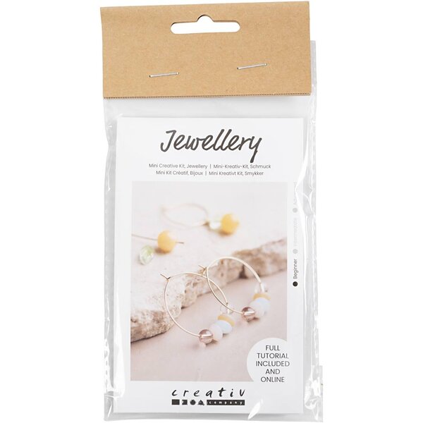 Creativ Company Mini Hobbyset Sieraden, Oorringen met kralen, 1 doos