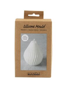 Creativ Company Siliconen Vorm, Geribbelde druppelvorm, H: 8 cm, d 7 cm, 1 stuk/ 1 doos