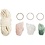 Creativ Company Mini Hobbyset Macramé, Sleutelhangers, mat transparant, dusty groen, zacht roze, licht naturel, 1 doos