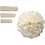 Creativ Company Pompon van papier, d 20+24+30 cm, 16 gr, off-white, 3 stuk/ 1 doos