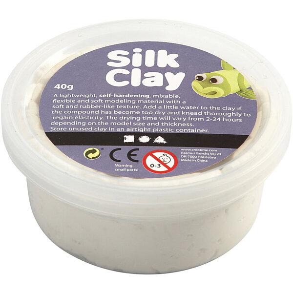 Silk Clay Silk Clay®, wit, 40 gr/ 1 Doosje