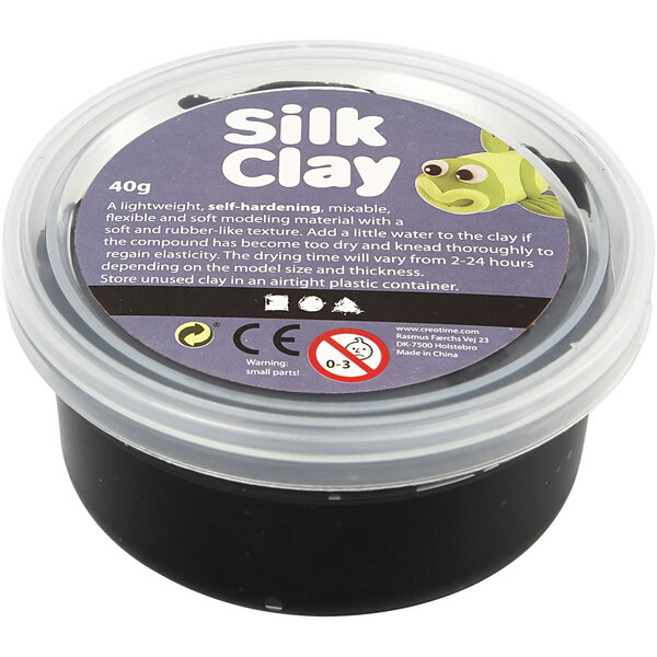 Silk Clay Silk Clay®, zwart, 40 gr/ 1 Doosje