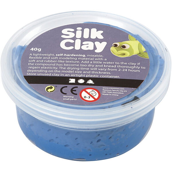 Silk Clay Silk Clay®, blauw, 40 gr/ 1 Doosje