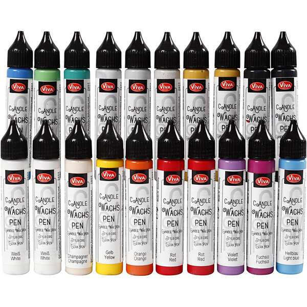 Viva Decor Kaarsversierpen, diverse kleuren, 20x28 ml/ 1 doos