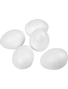 Creativ Company Eieren, H: 8 cm, wit, 50 stuk/ 1 doos