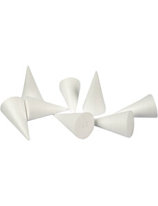 Creativ Company Kegels, H: 11 cm, d 5,5 cm, wit, 50 stuk/ 1 doos