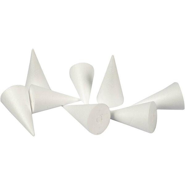 Creativ Company Kegels, H: 11 cm, d 5,5 cm, wit, 50 stuk/ 1 doos