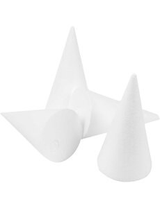 Creativ Company Kegels, H: 14,5 cm, d 6 cm, wit, 25 stuk/ 1 doos