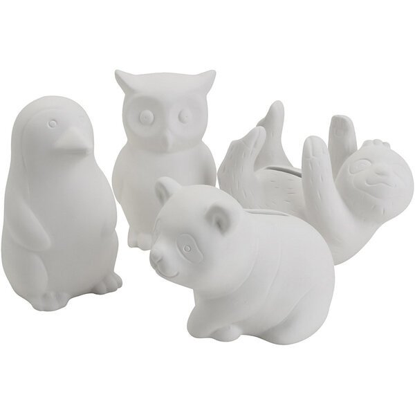 Creativ Company Spaarpotten, dieren, afm 8,5-11 cm, Inhoud kan variëren , 4x6 stuk/ 1 doos