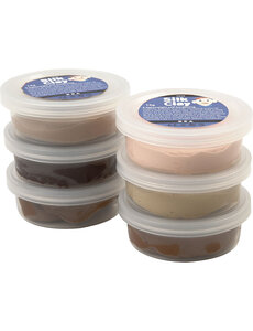 Silk Clay Silk Clay®, skin colours, 6x14 gr/ 1 doos