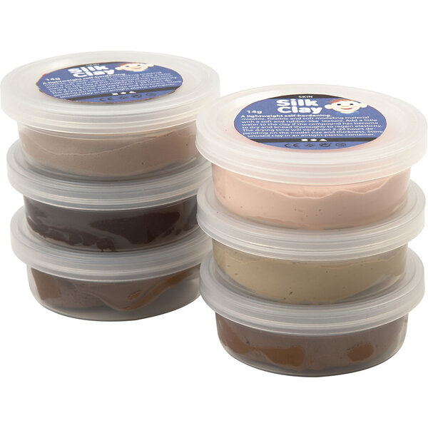 Silk Clay Silk Clay®, skin colours, 6x14 gr/ 1 doos