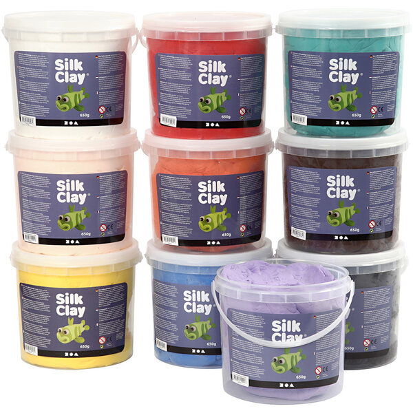Silk Clay Silk Clay®, diverse kleuren, 10x650 gr/ 1 doos