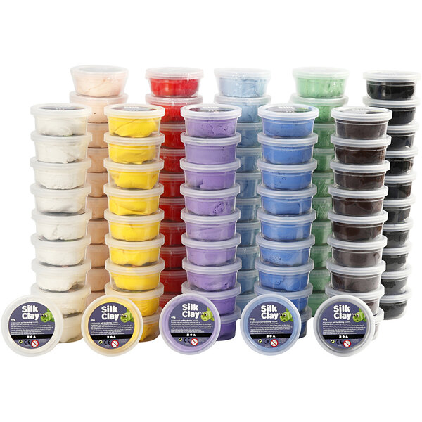 Silk Clay Silk Clay®, diverse kleuren, 10 Doosje/ 1 doos