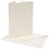 Creativ Company Parelmoer kaart & envelop, afmeting kaart 10,5x15 cm, afmeting envelop 11,5x16,5 cm, 230+120 gr, off-white, 10 set/ 1 doos