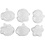 Creativ Company Mallen, Oceaanthema, H: 1,2 cm, L: 4-6 cm, 6 stuk/ 1 doos