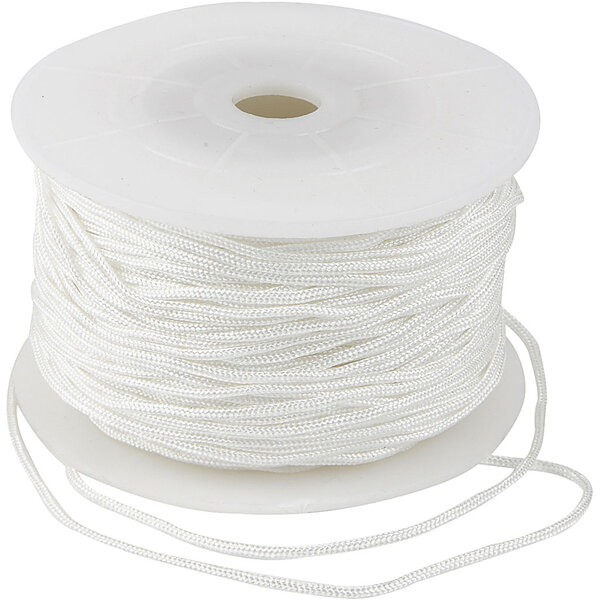 Creativ Company Polyester Koord, dikte 1,8 mm, wit, 50 m/ 1 rol