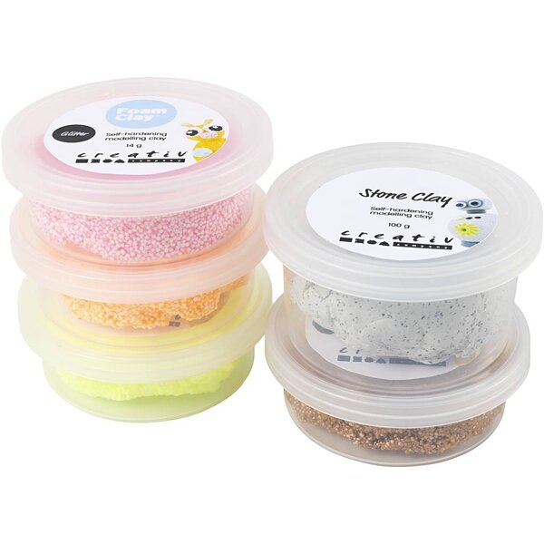 Creativ Company Stone Clay Mix, rood/oranje harmonie, 1 doos
