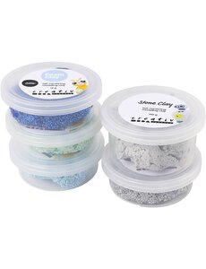 Creativ Company Stone Clay Mix, blauw/groen harmonie, 1 doos