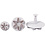 Creativ Company Uitsteekvormen met stempel, sneeuwvlok, d 3,2+4,8+6,5 cm, wit, 3 stuk/ 1 doos