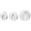 Creativ Company Uitsteekvormen met stempel, blad, d 3,4+4,4+4,9 cm, wit, 3 stuk/ 1 doos