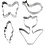 Creativ Company Uitsteekvormen, bloem, vogel, vlinder, veer, H: 11 cm, 4 stuk/ 1 doos