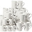 Creativ Company Mokken, H: 7-10 cm, wit, 48 stuk/ 1 doos