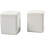 Creativ Company Zout & Peper set, H: 6 cm, afm 5x5 cm, glossy, wit, 6 set/ 1 doos