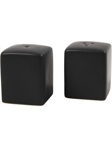 Creativ Company Zout & Peper set, H: 6 cm, afm 5x5 cm, matt, zwart, 6 set/ 1 doos