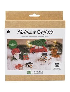 NABBI Hobbyset NABBI BioBeads , Kerstauto, rendier, sneeuwpop, elf en cadeau, 1 doos