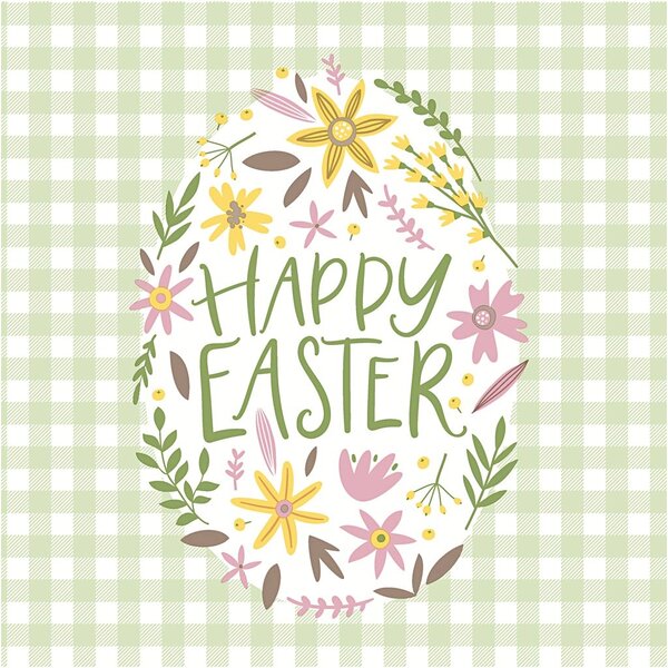Creativ Company Servetten, Happy Easter, afm 33x33 cm, 20 stuk/ 1 doos