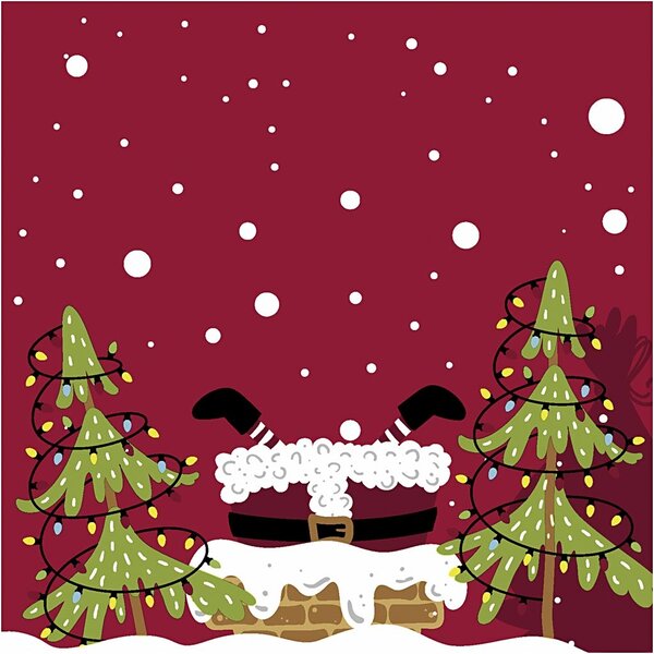 Creativ Company Servetten, Kerstbezoeker, afm 33x33 cm, 20 stuk/ 1 doos