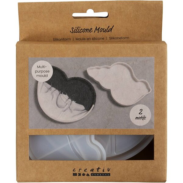 Creativ Company Siliconen vormen, Conchschelp, H: 0,6 cm, L: 12 cm, B: 8-9 cm, 2 stuk/ 1 doos