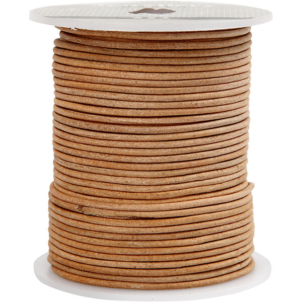 Creativ Company Leerkoord, dikte 2 mm, beige, 50 m/ 1 rol