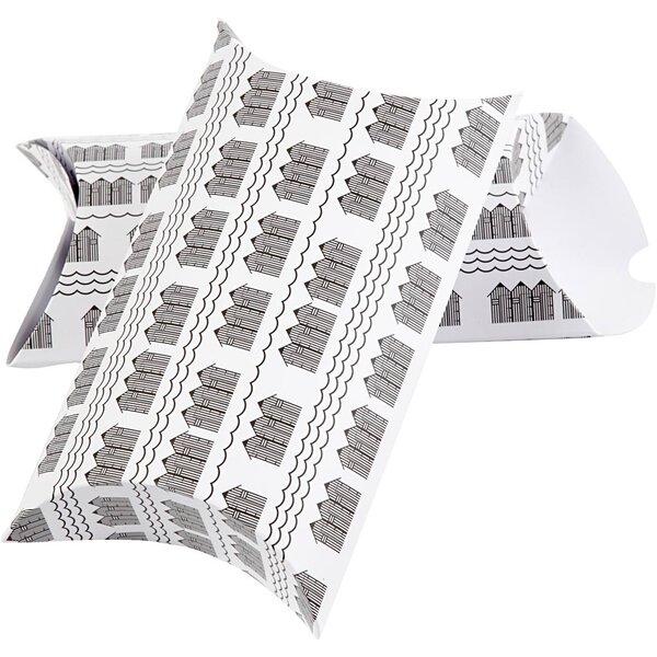 Vivi Gade Cadeaudoosje, badhuis, afm 18x15x6 cm, 300 gr, zwart, wit, 3 stuk/ 1 doos