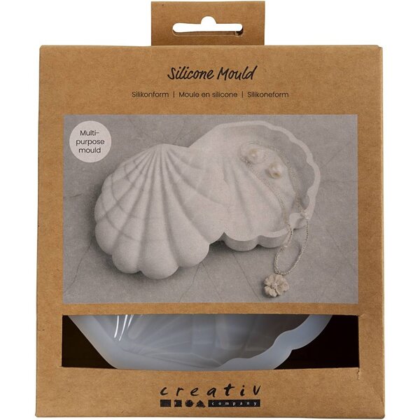 Creativ Company Siliconen vormen, Mossel, H: 3 cm, L: 13,2 cm, B: 13,3 cm, 1 stuk