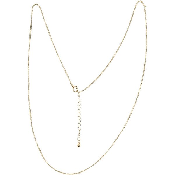 Creativ Company Ketting, L: 80 cm, d 1 mm, verguld, 1 stuk