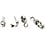Creativ Company Kalot, L: 8 mm, d 3 mm, verzilverd, 100 stuk/ 1 doos